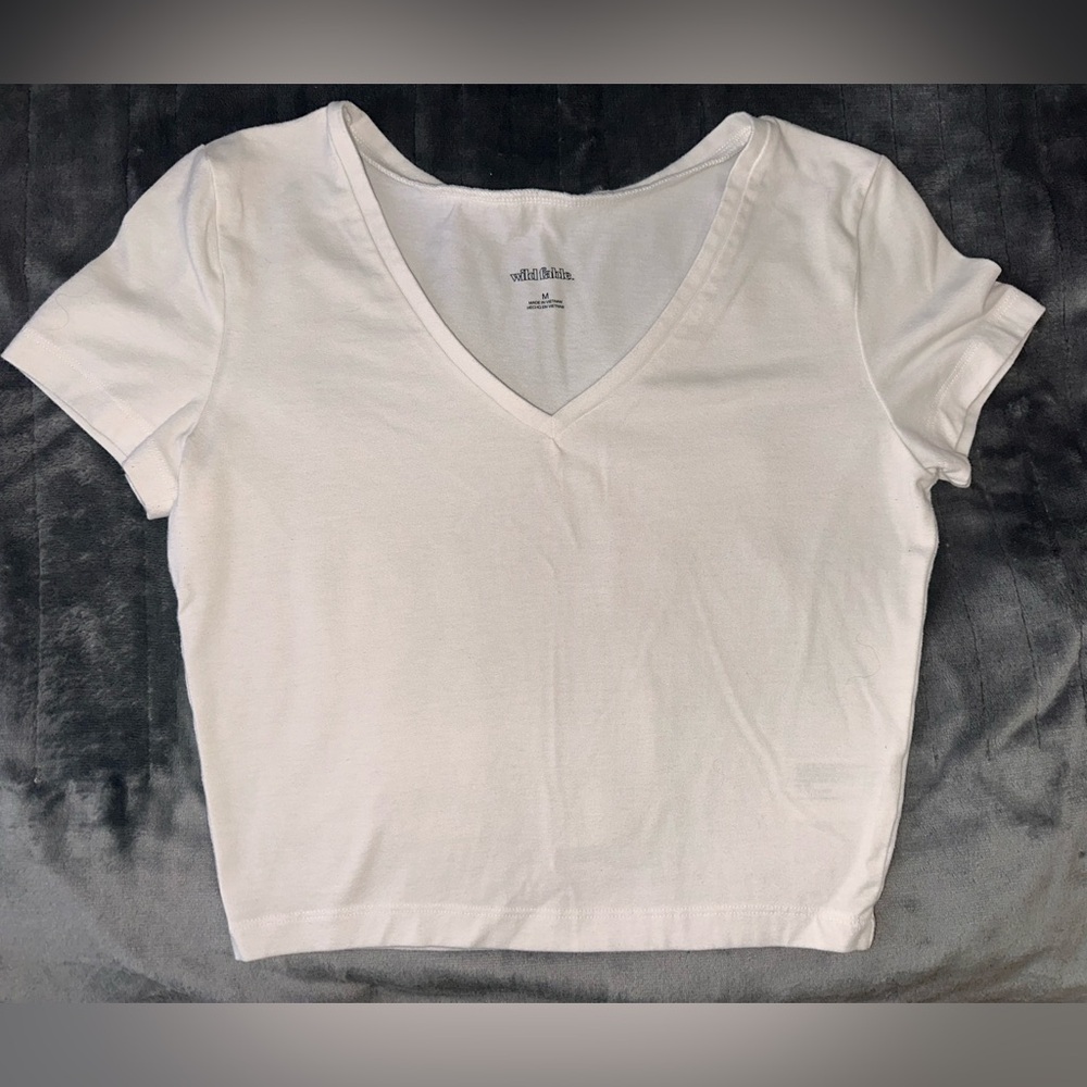 white crop top 
wild fable (target)
size M